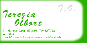 terezia olbort business card